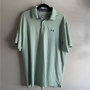 Under Armour Men's Mint Striped Polo Shirt